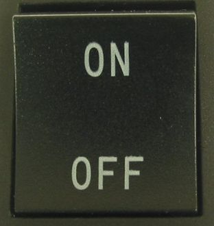 This is a toggle switch. Feel it. Image: off toggle switch.