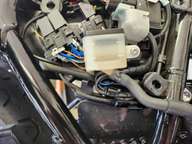 And here is the final product right before putting the side cover back on.  Yes, it's time for some brake fluid.