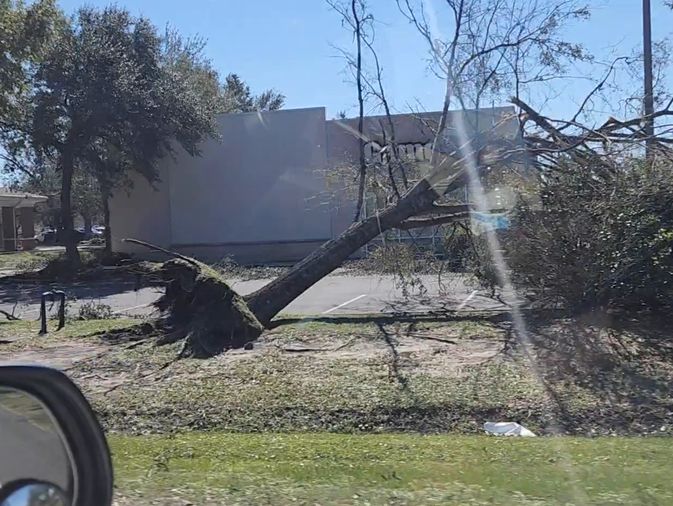 Damage left by Hurricane Isaias