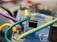 This demonstrates a mounting method. Don't use this as a wiring diagram.