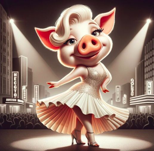 She's a pretty pig.