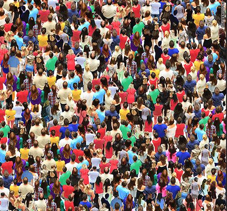 Image: A large crowd of people.