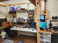 This is what it looks like most of the time.  Not as tidy as some, but I'm OK with that.