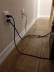 The entire assemblage is pretty much self-contained, requiring only these cables for connectivity and power.