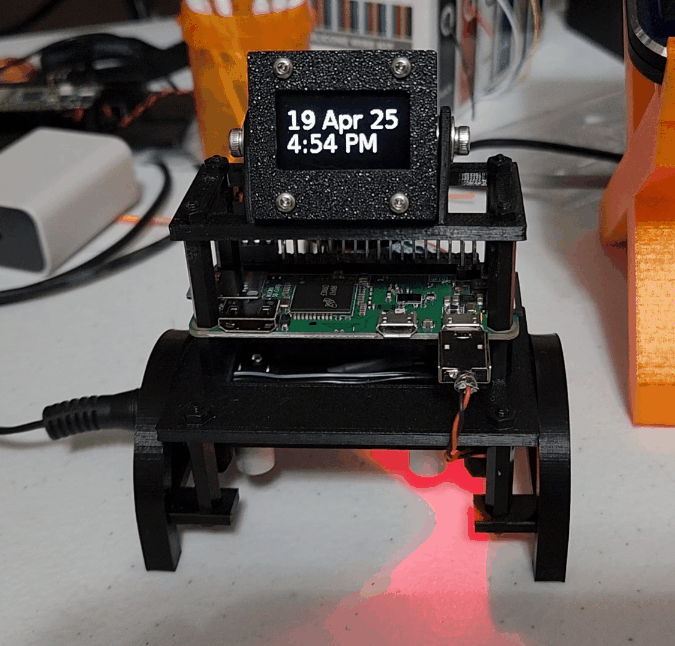 A Pi Zero with 0.96 inch OLED display.